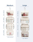 Narwey Hanging Floral Toiletry Bag for Women Travel Makeup Bag Organizer Toiletries Bag