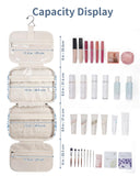 Narwey Hanging Floral Toiletry Bag for Women Travel Makeup Bag Organizer Toiletries Bag
