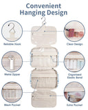 Narwey Hanging Floral Toiletry Bag for Women Travel Makeup Bag Organizer Toiletries Bag