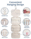 Narwey Hanging Floral Toiletry Bag for Women Travel Makeup Bag Organizer Toiletries Bag