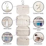 Narwey Hanging Floral Toiletry Bag for Women Travel Makeup Bag Organizer Toiletries Bag