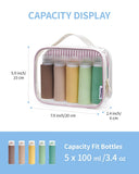 Narwey TSA Approved Clear Toiletry Bag for Travel, Waterproof PVC Clear Makeup Bags, Portable Compact Cosmetic Bag Make Up Organizer, Airport Airline Quart Size Compliant Bag