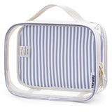 Narwey TSA Approved Clear Toiletry Bag for Travel, Waterproof PVC Clear Makeup Bags, Portable Compact Cosmetic Bag Make Up Organizer, Airport Airline Quart Size Compliant Bag