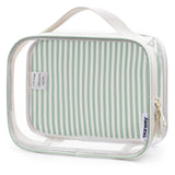 Narwey TSA Approved Clear Toiletry Bag for Travel, Waterproof PVC Clear Makeup Bags, Portable Compact Cosmetic Bag Make Up Organizer, Airport Airline Quart Size Compliant Bag