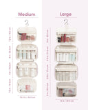 Narwey Hanging Floral Toiletry Bag for Women Travel Makeup Bag Organizer Toiletries Bag