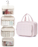 Narwey Hanging Floral Toiletry Bag for Women Travel Makeup Bag Organizer Toiletries Bag