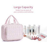 Narwey Hanging Floral Toiletry Bag for Women Travel Makeup Bag Organizer Toiletries Bag