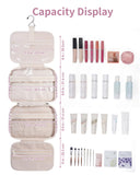 Narwey Hanging Floral Toiletry Bag for Women Travel Makeup Bag Organizer Toiletries Bag