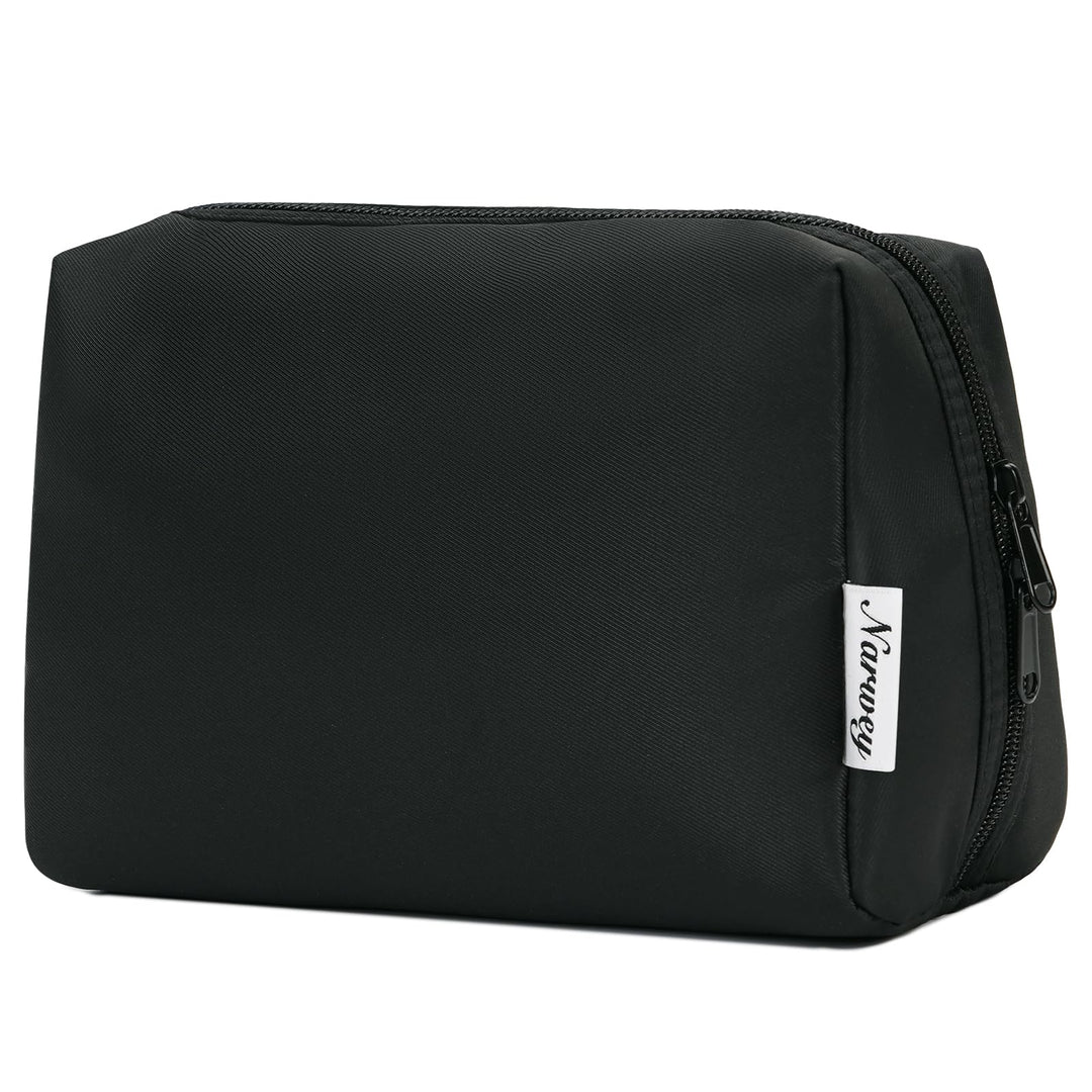 black travel makeup bag Narwey Lightweight Travel Makeup Pouch Cosmetic Bag for Women – narwey