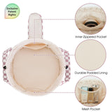 Narwey Barrel Drawstring Checkered Makeup Bag Large Cosmetic Bag Make up Bags