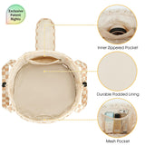 Narwey Barrel Drawstring Checkered Makeup Bag Large Cosmetic Bag Make up Bags