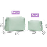 Narwey Travel Makeup Pouch Cosmetic Bag Women Large and Small Size