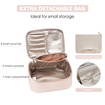 NW5022 Travel Makeup Bag Large size Cosmetic Bag PU Make up Case Organizer SALE – narwey