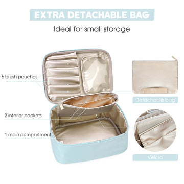 extra petite travel bag makeup NW5022 Travel Makeup Bag Large size Cosmetic Bag PU Make up Case Organizer SALE – narwey
