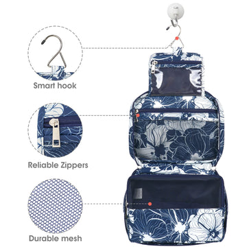 Hanging Travel Toiletry Bag Waterproof Cosmetic Make Up Organizer