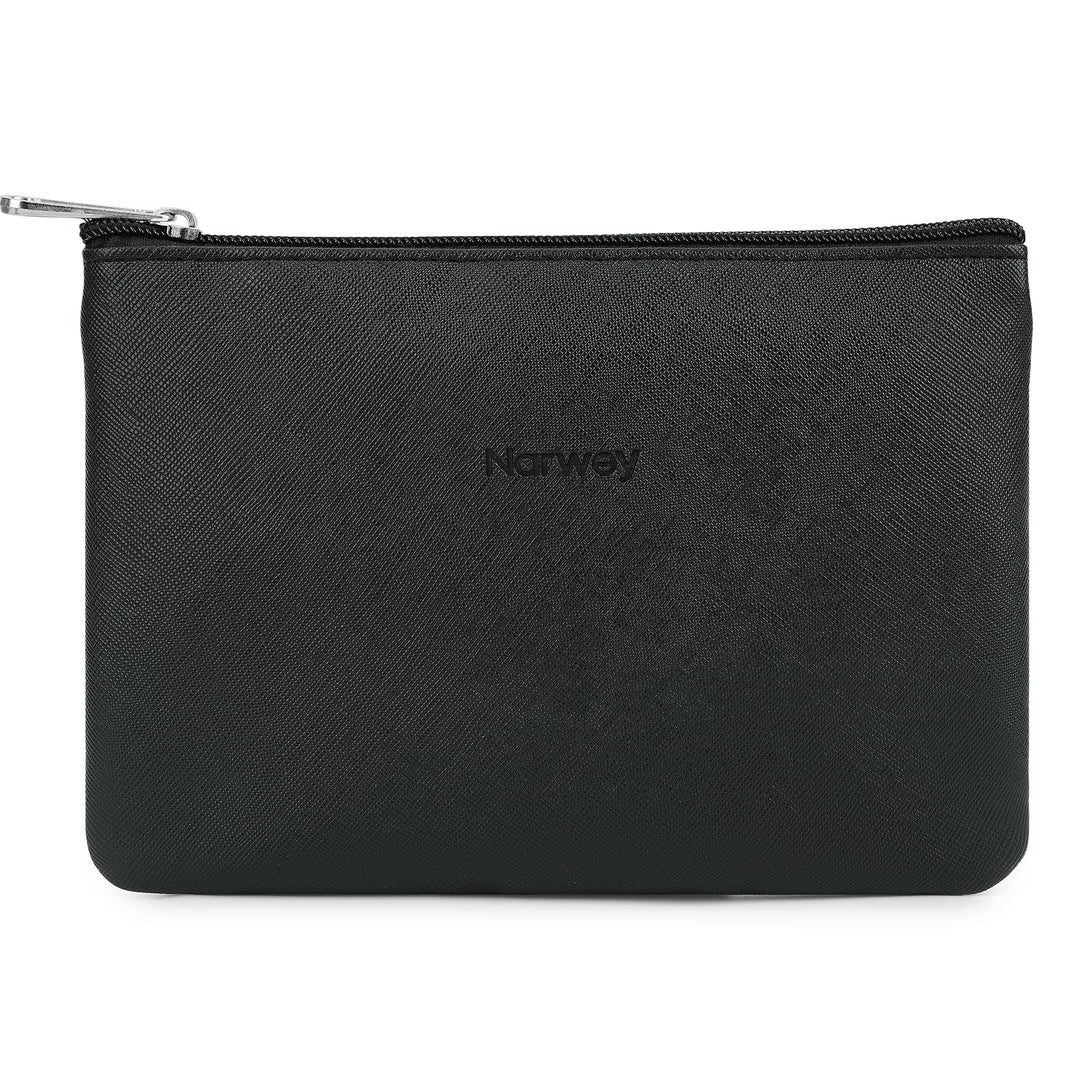  NigelMu Travel Small Makeup Bag for Women,Leather