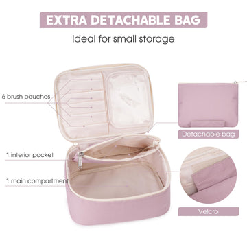 Narwey 5122 Travel Makeup Bag Large Cosmetic Bag Make up Case Organize –  narwey