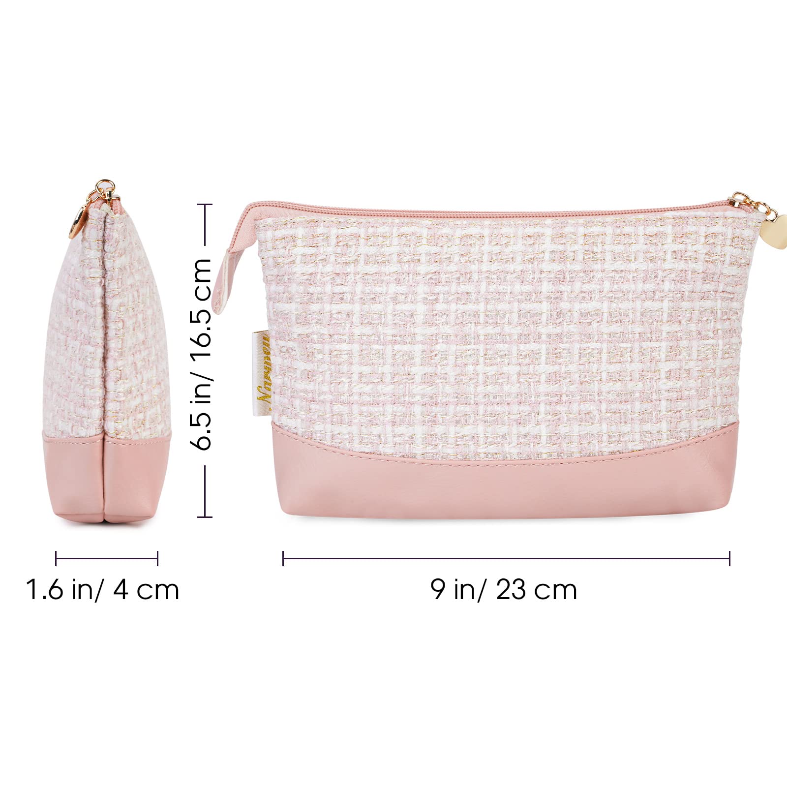 Tweed sales makeup bag