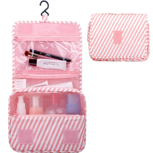 Narwey 1114 Stripe Waterproof Hanging Travel Toiletry Cosmetic Make up Bag