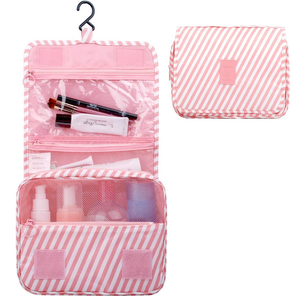 Narwey 1114 Stripe Waterproof Hanging Travel Toiletry Cosmetic Make up Bag